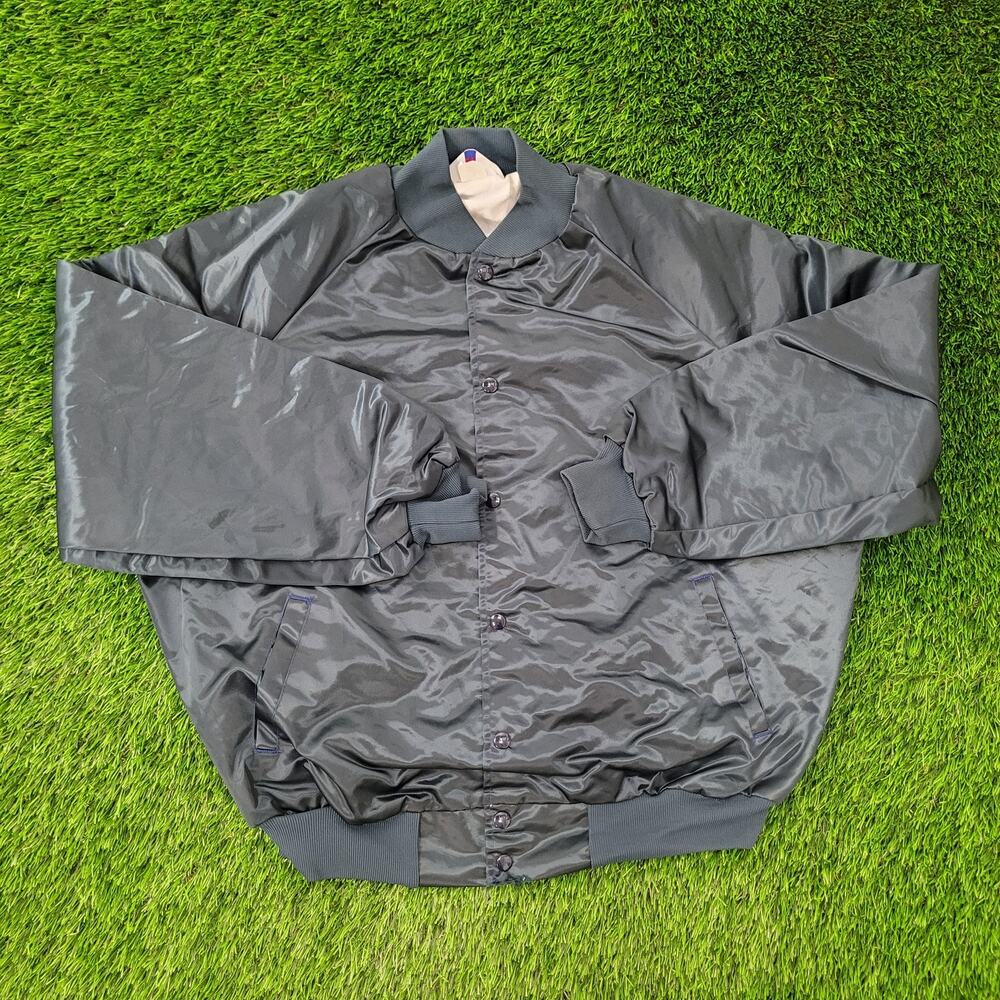 VTG 90s West-Ark Satin Bomber Jacket 2XL Baggy Boxy USA Made